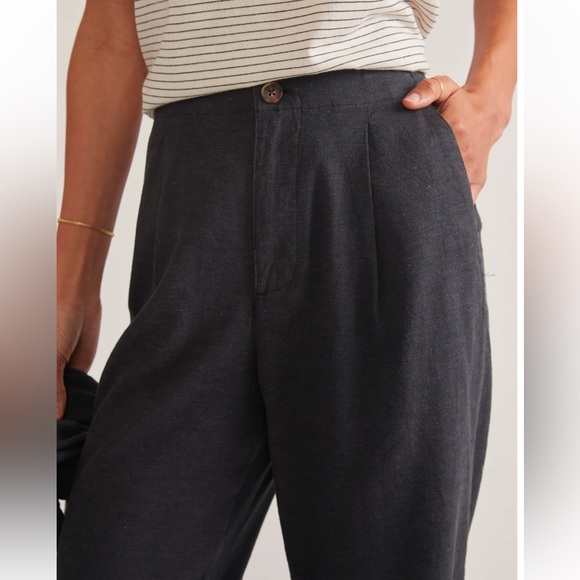 Marine Layer Charcoal Grey High Waisted Wide Leg Pants Sz. 4 neutral trouser - Picture 2 of 11